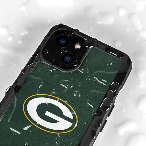NFL Green Bay Packers Distressed iPhone 13 Mini Waterproof Case
