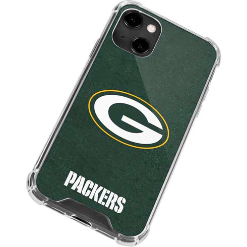 NFL Green Bay Packers Distressed iPhone 14 Clear Case