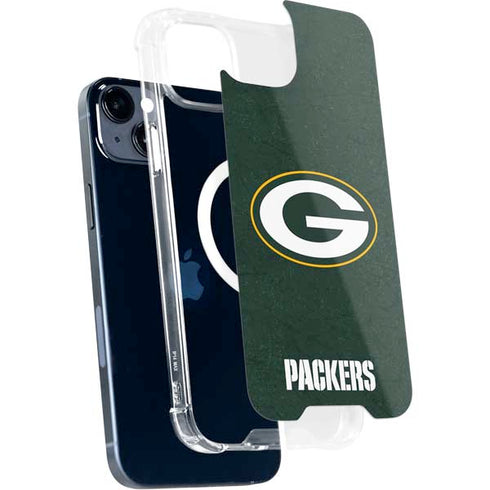 NFL Green Bay Packers Distressed iPhone 15 Plus MagSafe Case