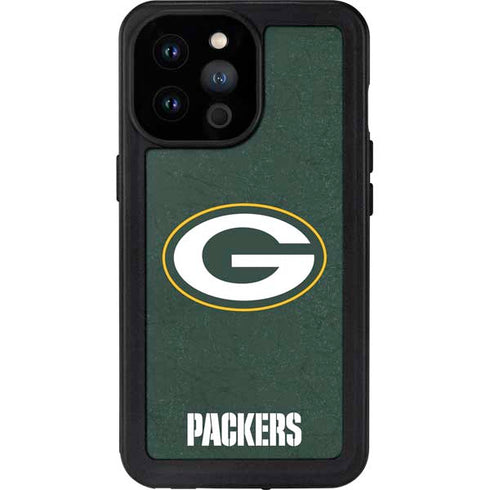 NFL Green Bay Packers Distressed iPhone 14 Pro Max Waterproof Case