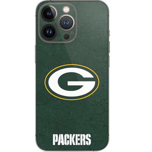 NFL Green Bay Packers Distressed iPhone 14 Pro Skin