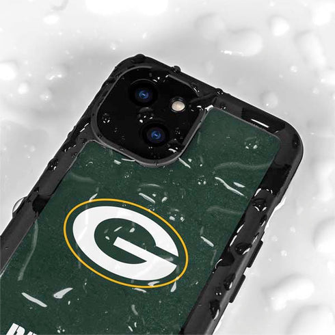 NFL Green Bay Packers Distressed iPhone 15 Plus Waterproof Case