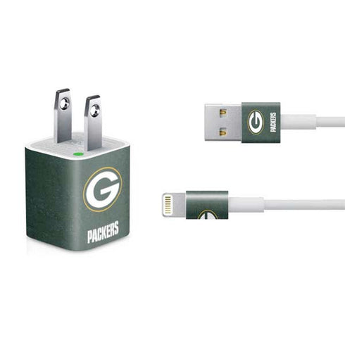 NFL Green Bay Packers Distressed iPhone Charger (5W USB) Skin