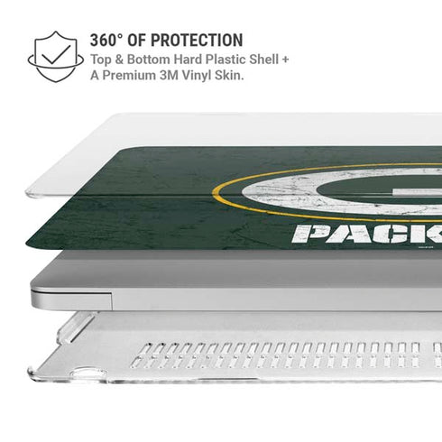 NFL Green Bay Packers Distressed MacBook Air 13in M1 (2021) Case plus Skin