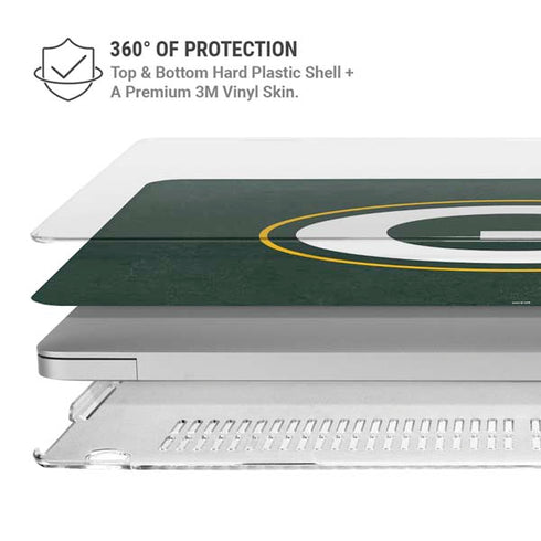 NFL Green Bay Packers Distressed MacBook Air 15in (2023-2025) Case plus Skin