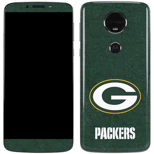 NFL Green Bay Packers Distressed Moto E5 Plus Skin