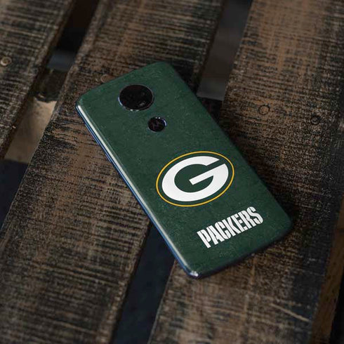 NFL Green Bay Packers Distressed Moto E5 Plus Skin