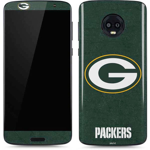 NFL Green Bay Packers Distressed Moto G6 Skin