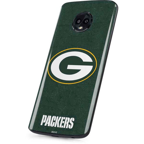 NFL Green Bay Packers Distressed Moto G6 Skin