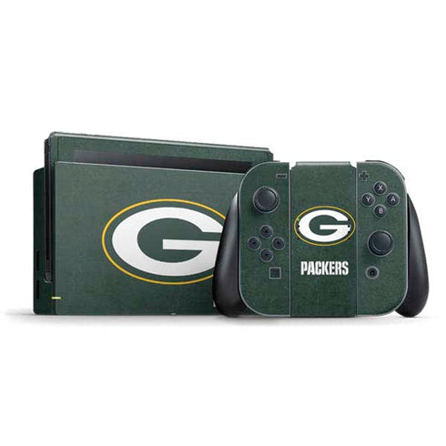NFL Green Bay Packers Distressed Nintendo Switch Bundle Skin