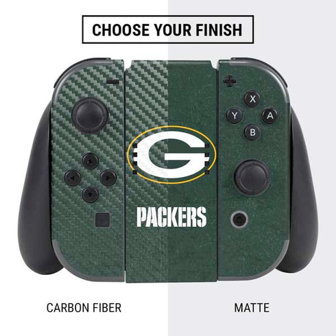 NFL Green Bay Packers Distressed Nintendo Switch Bundle Skin