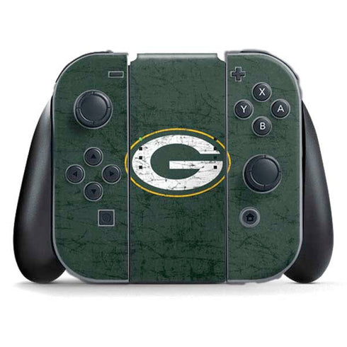 NFL Green Bay Packers Distressed Nintendo Switch (2017-2021) Joy-Con Controller Skin