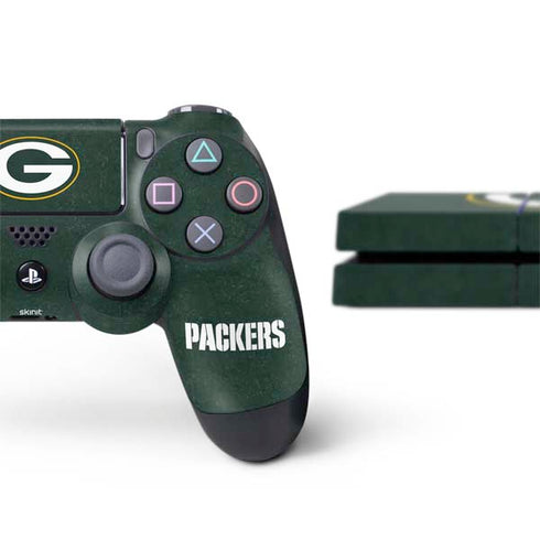 NFL Green Bay Packers Distressed PS4 Console and Controller Bundle Skin