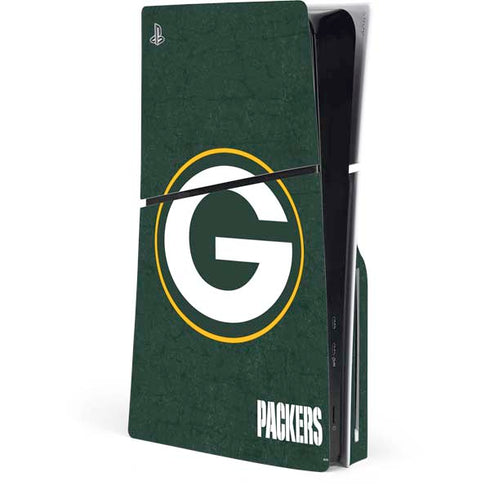 NFL Green Bay Packers Distressed PS5 Slim Disk Console Skin