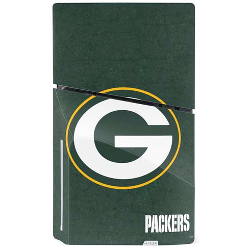 NFL Green Bay Packers Distressed PS5 Slim Disk Console Skin