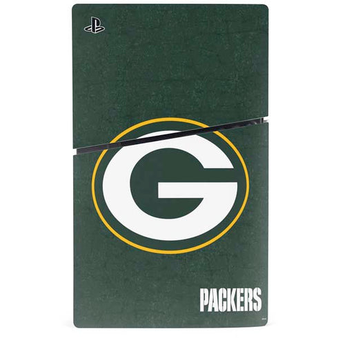 NFL Green Bay Packers Distressed PS5 Slim Digital Edition Bundle Skin