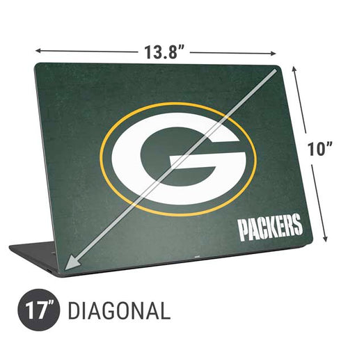 NFL Green Bay Packers Distressed Universal Laptop 17in (13.8 x 10in) Skin