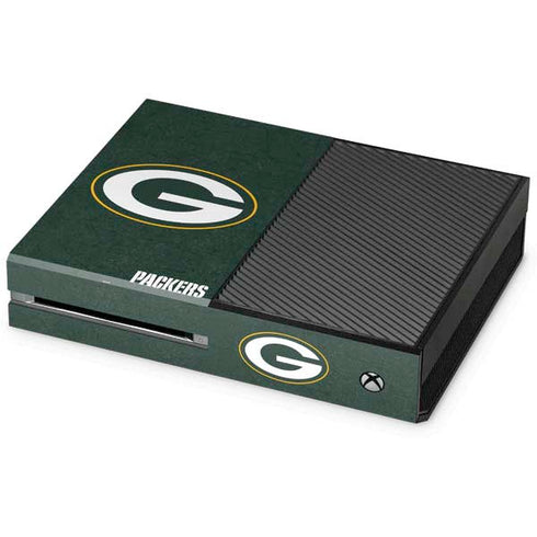 NFL Green Bay Packers Distressed Xbox One Console Skin