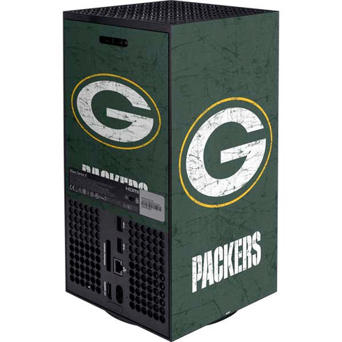NFL Green Bay Packers Distressed Xbox Series X Bundle Skin
