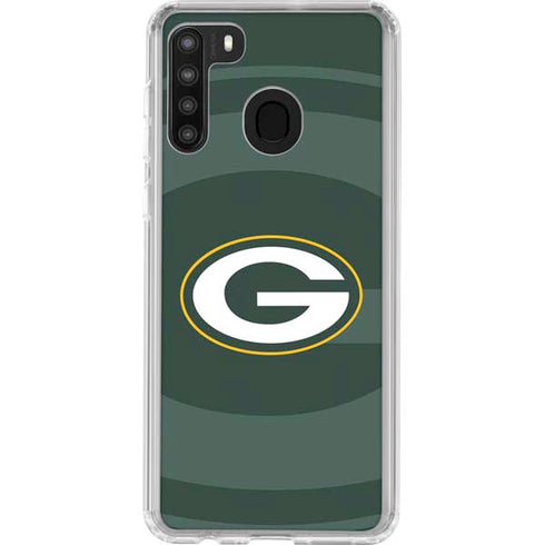 NFL Green Bay Packers Double Vision Galaxy A21 Clear Case