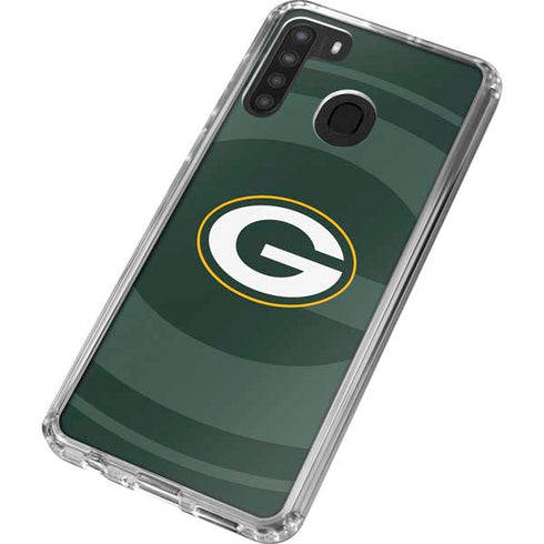 NFL Green Bay Packers Double Vision Galaxy A21 Clear Case