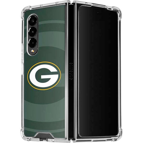 NFL Green Bay Packers Double Vision Galaxy Z Fold4 5G Clear Case