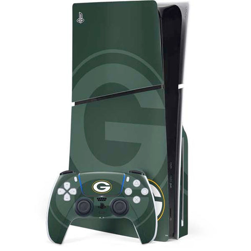 NFL Green Bay Packers Double Vision PS5 Slim Disk Bundle Skin