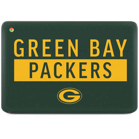 NFL Green Bay Packers Green Performance Series HP Chromebook Skin
