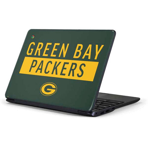 NFL Green Bay Packers Green Performance Series Samsung Chromebook Skin
