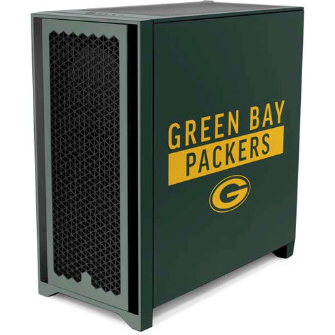 NFL Green Bay Packers Green Performance Series Corsair 4000D Tempered Glass Mid-Tower ATX Case Skin