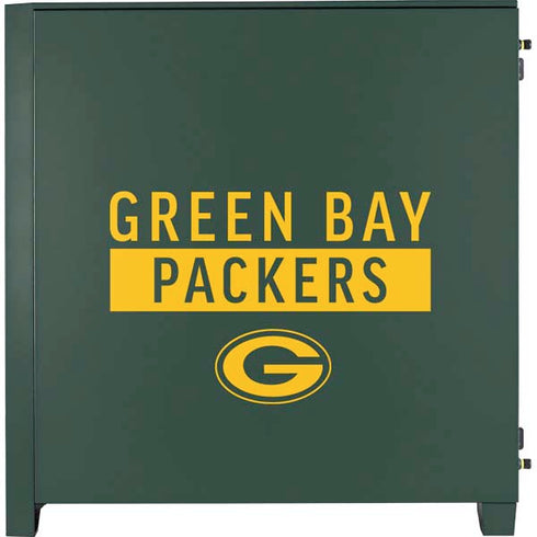 NFL Green Bay Packers Green Performance Series Corsair 4000D Tempered Glass Mid-Tower ATX Case Skin