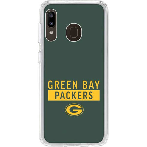 NFL Green Bay Packers Green Performance Series Galaxy A20 Clear Case