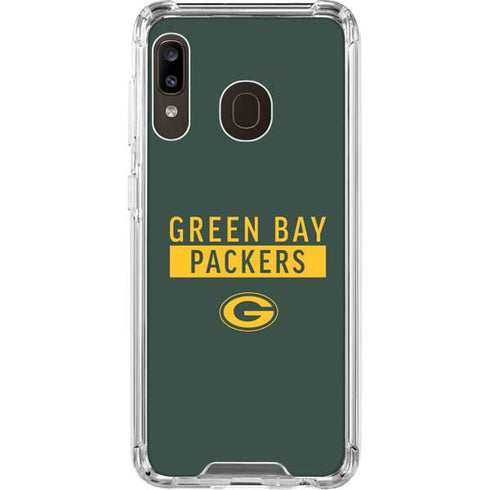 NFL Green Bay Packers Green Performance Series Galaxy A30 Clear Case