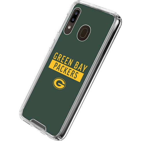 NFL Green Bay Packers Green Performance Series Galaxy A30 Clear Case