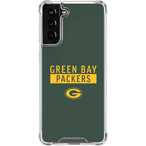 NFL Green Bay Packers Green Performance Series Galaxy S21 FE Clear Case