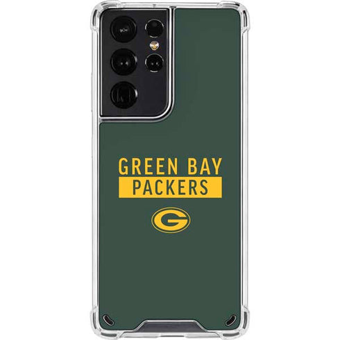NFL Green Bay Packers Green Performance Series Galaxy S21 Ultra 5G Clear Case
