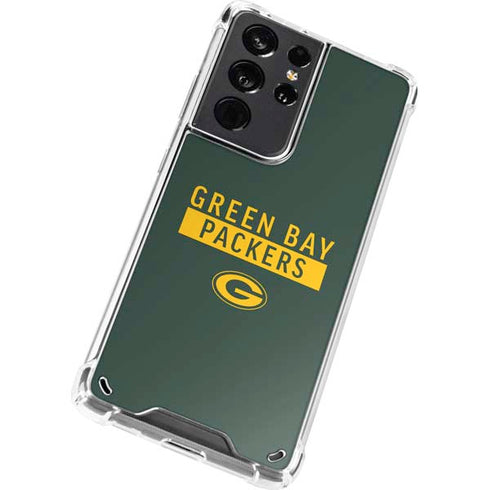 NFL Green Bay Packers Green Performance Series Galaxy S21 Ultra 5G Clear Case