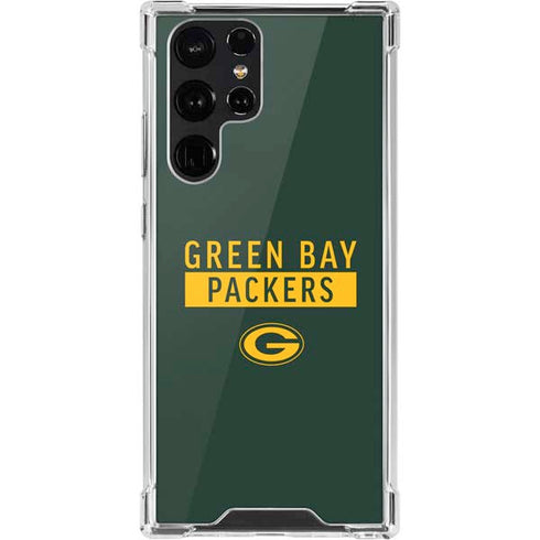 NFL Green Bay Packers Green Performance Series Galaxy S22 Ultra Clear Case