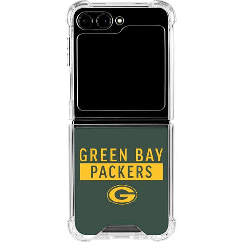 NFL Green Bay Packers Green Performance Series Galaxy Z Flip5 5G Clear Case