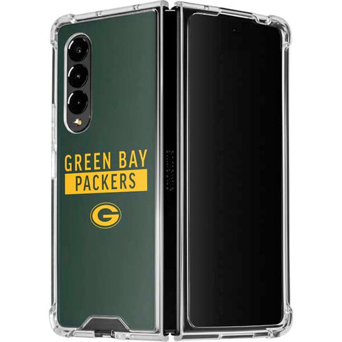 NFL Green Bay Packers Green Performance Series Galaxy Z Fold4 5G Clear Case