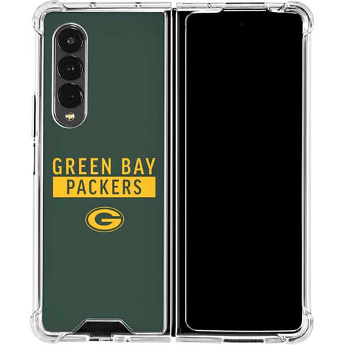 NFL Green Bay Packers Green Performance Series Galaxy Z Fold4 5G Clear Case