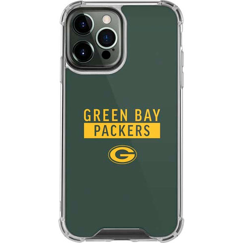 NFL Green Bay Packers Green Performance Series iPhone 13 Pro Max Clear Case