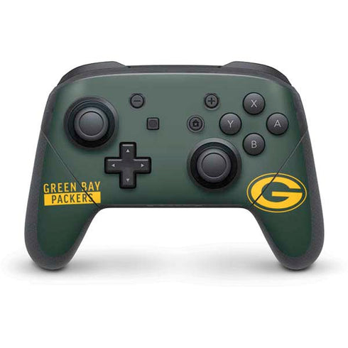 NFL Green Bay Packers Green Performance Series Nintendo Switch Pro Controller Skin