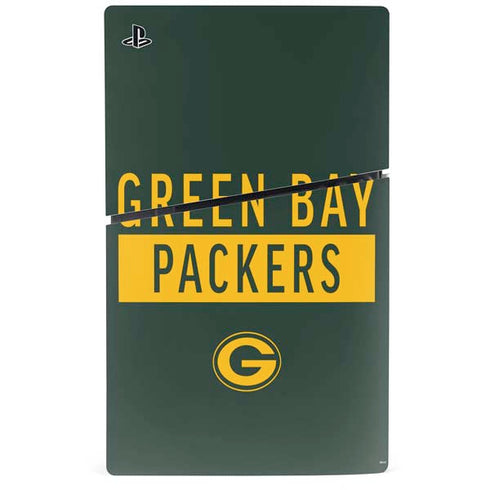 NFL Green Bay Packers Green Performance Series PS5 Slim Disk Console Skin