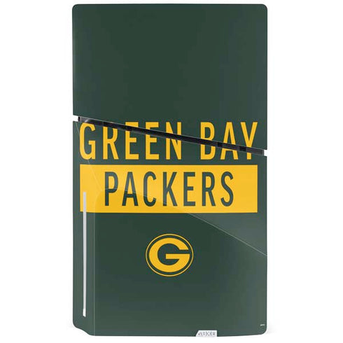 NFL Green Bay Packers Green Performance Series PS5 Slim Disk Console Skin