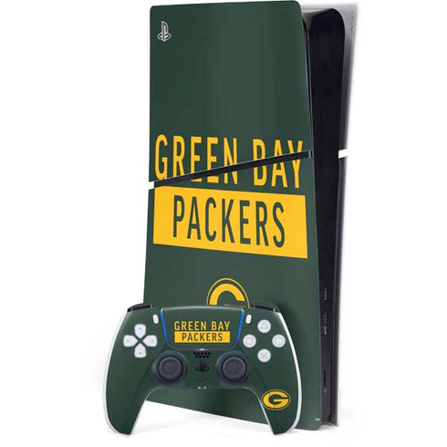 NFL Green Bay Packers Green Performance Series PS5 Slim Digital Edition Bundle Skin