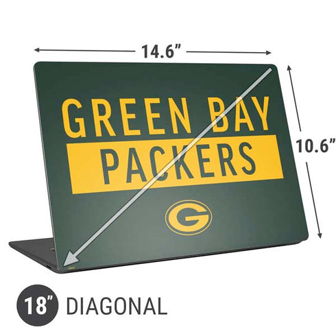 NFL Green Bay Packers Green Performance Series Universal Laptop 18in (14.6 x 10.6in) Skin