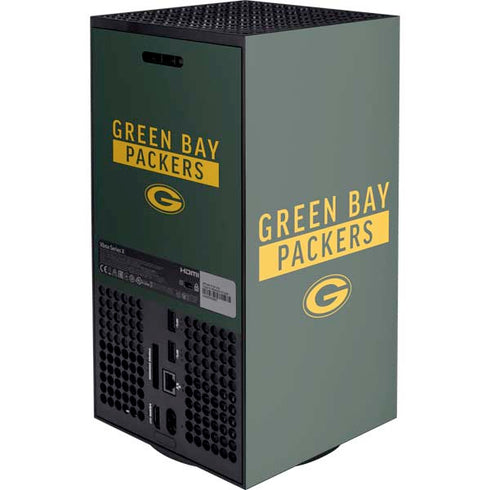 NFL Green Bay Packers Green Performance Series Xbox Series X Console Skin