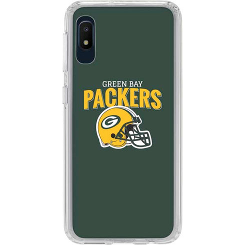 NFL Green Bay Packers Helmet Galaxy A10e Clear Case