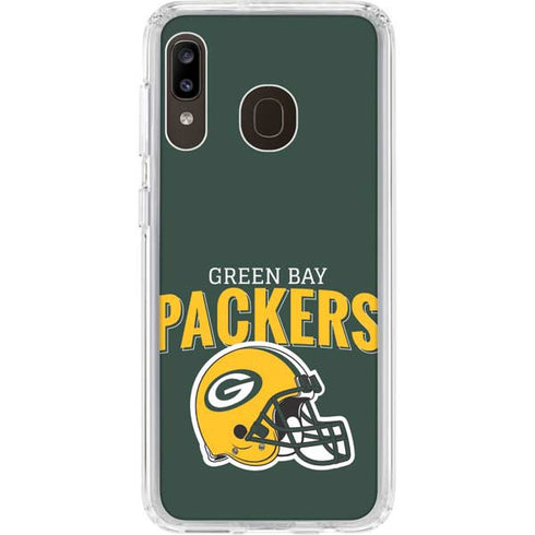 NFL Green Bay Packers Helmet Galaxy A20 Clear Case